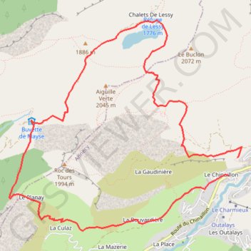 Boucle du Lac de Lessy GPS track, route, trail