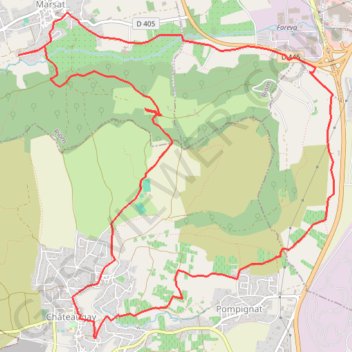 Marsat - Vergnes - Châteaugay - Pompignat - Marsat GPS track, route, trail