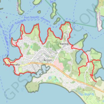 Tour du Golfe du Morbihan - Arzon GPS track, route, trail