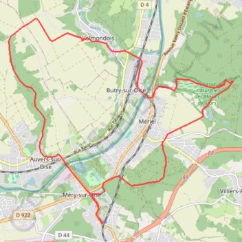 Autour d'Auvers-Sur-Oise GPS track, route, trail