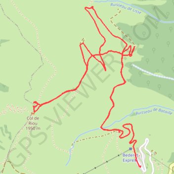 De Bederet Col de Riou en mars GPS track, route, trail