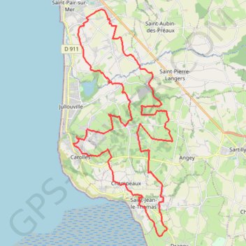 Circuit n°39 du guide "La Manche à VTT" - Office départemental du tourisme - 22499 - UtagawaVTT.com GPS track, route, trail