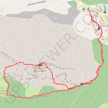Calamès - Secteur Pilier des Cathares - Prélude GPS track, route, trail