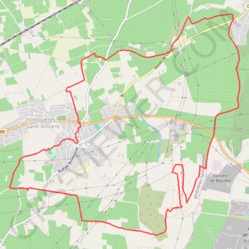 Voie romaine - Jonquières Saint-Vincent GPS track, route, trail