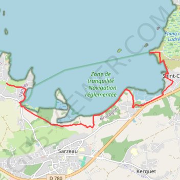 Tour du Golfe du Morbihan - Sarzeau GPS track, route, trail