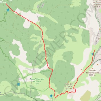 Retour veymont GPS track, route, trail