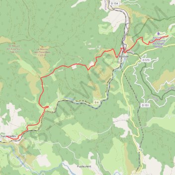 GR70 Etape 6 19 km Départ ND des neiges Chasserades GPS track, route, trail