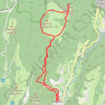 La dent du Loup et le plateau du Sornin GPS track, route, trail