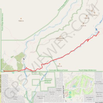 Seven Falls via Bear Canyon GPS track, route, trail