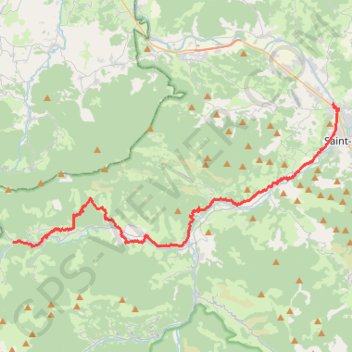 Chemin du Piemont de Saint Lizier à Saint Lary GPS track, route, trail