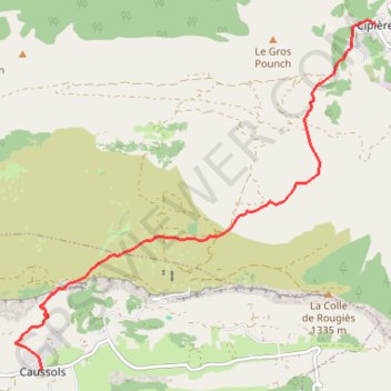 G3a CIPIERES - CAUSSOLS GPS track, route, trail
