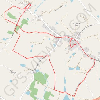 Boucle toponymique GPS track, route, trail