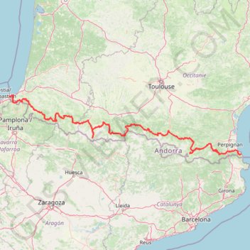 Hendaye - Banyuls-sur-Mer GPS track, route, trail