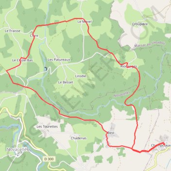 RIODANGES - LE CLUZEL GPS track, route, trail