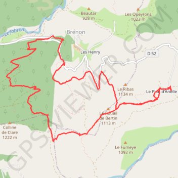 La boucle de Brenon GPS track, route, trail