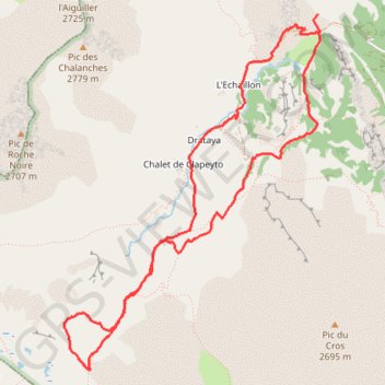 Randonnée du Clapet dans le Queyras GPS track, route, trail