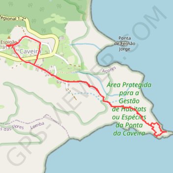 Ponta da Caveira, Açores GPS track, route, trail