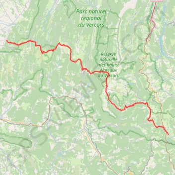 GR93 De Peyrus à Lus-la-Croix-Haute (Drôme) GPS track, route, trail