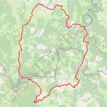 Boucle VTT depuis Montagnac (Lozère) GPS track, route, trail