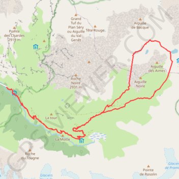 Col du Palet en boucle GPS track, route, trail