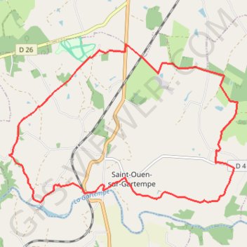Circuit le bredet do cro do loup - Saint-Ouen-sur-Gartempe GPS track, route, trail