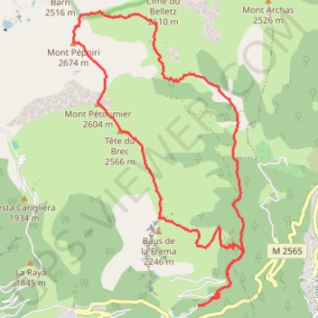 Petoumier-Pepoiri-Vacheries Anduibis GPS track, route, trail