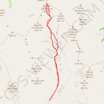 Guglia d'Artanavaz GPS track, route, trail