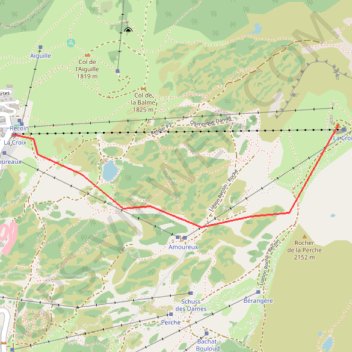 Croix de Chamrousse GPS track, route, trail