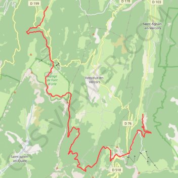 Tour du Vercors jour 3 GPS track, route, trail