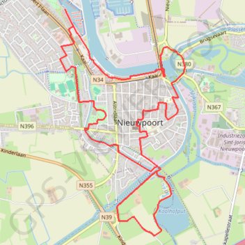 Stadswandelroute Nieuwpoort GPS track, route, trail