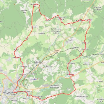 Cyclotouristes vésuliens GPS track, route, trail