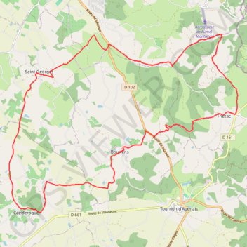 Circuit autour de Perricard - Saint-Georges GPS track, route, trail