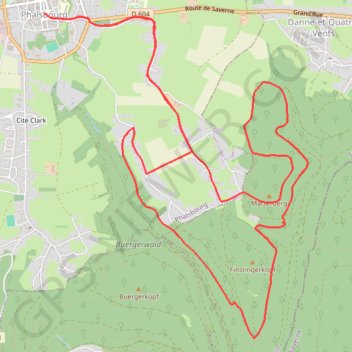 Circulaire des Lavoirs - Phalsbourg GPS track, route, trail