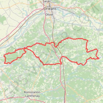 Tour de la Sologne (Loiret, Cher, Loir-et-Cher) GPS track, route, trail