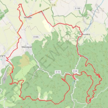 Taurou - Bernazobre - boucle GPS track, route, trail