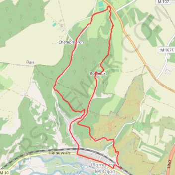 PLOMBIERES les DIJON GPS track, route, trail