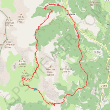 Les chalets de Furfande GPS track, route, trail