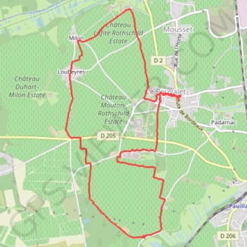 Le Pouyalet GPS track, route, trail