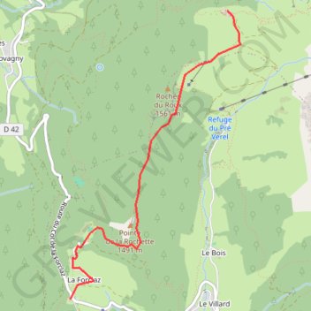 Bornes - Pointe de la Rochette GPS track, route, trail