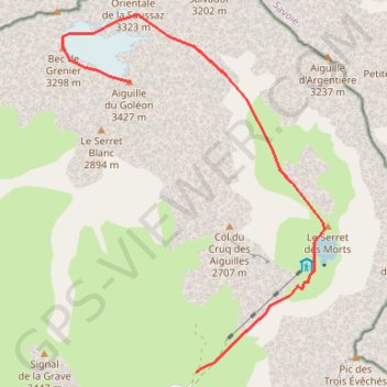 L'aiguille du Goléon GPS track, route, trail