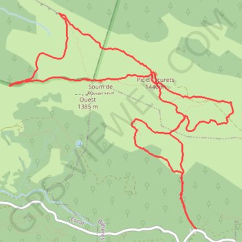 Senzouens, Escurets, Baygrand en circuit depuis le col de Marie Blanque GPS track, route, trail