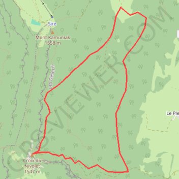La Croix du Nivolet GPS track, route, trail