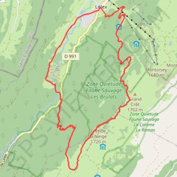 Lélex Mont Jura 16Km GPS track, route, trail