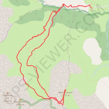 Mont Férant depuis Roya GPS track, route, trail