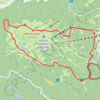 Lac d"Aude GPS track, route, trail