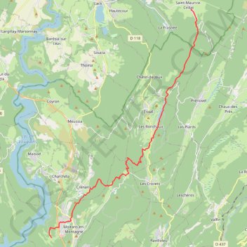Moirans-en-Montagne - Saint-Maurice GPS track, route, trail