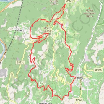 Copia di Giretto di controllo sul pastello GPS track, route, trail