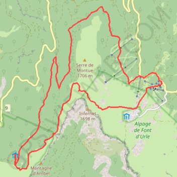 Ski de rando nordique à partir de Chaud Clapier GPS track, route, trail