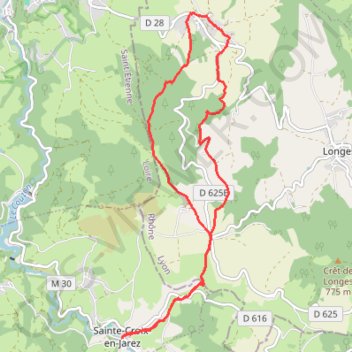 Sainte-Croix en Jarez GPS track, route, trail