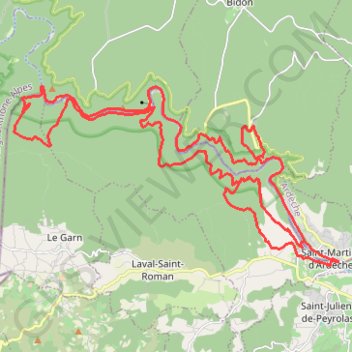 Gorges de l'Ardèche GPS track, route, trail